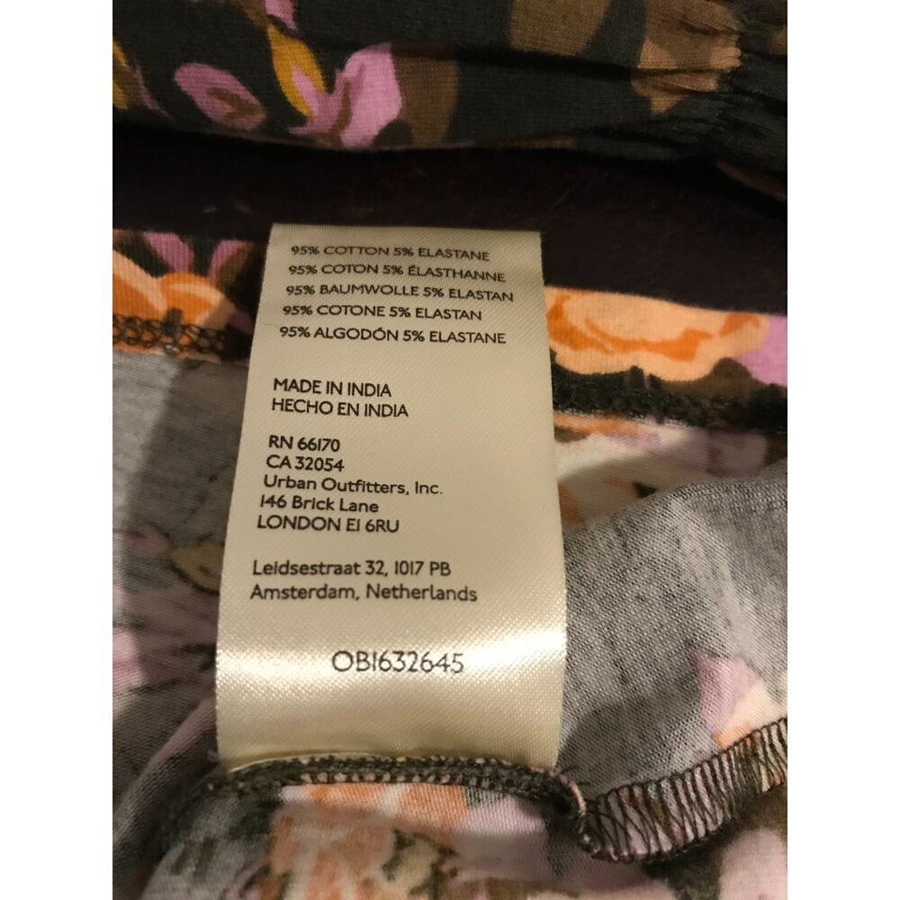 NWT Anthro Floral Turtleneck Top XS Puff Sleeve Brown Boho - Picture 12 of 12